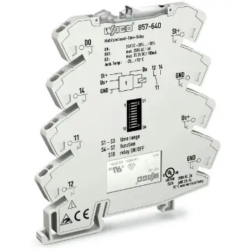 Multifunktionsrelais, 0,01 s bis 100 h, 14 Funktionen, 1 Wechsler, 24 VDC, 6 A/250 VAC, 857-640 Kracherpreis