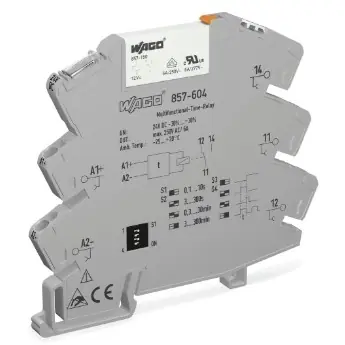 Schneller Versand Multifunktionsrelais, 0,1 s bis 300 min, 4 Funktionen, 1 Wechsler, 24 VDC, 6 A/250 VAC, 857-604