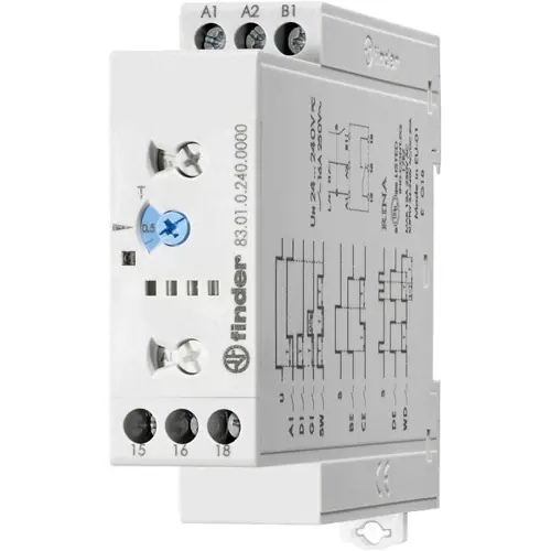 Zeitrelais, 0,05 s bis 240 h, einschaltverzögert, 1 Wechsler, 24-240 VDC, 16 A/250 VAC, 83.01.0.240.0000 Bestseller