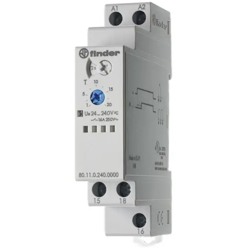 Kostenloser Rückversand Multispannungsrelais, 0,1 s bis 24 h, einschaltverzögert, 1 Wechsler, 24-240 VDC, 16 A/250 VAC, 80.11.0.240.0000