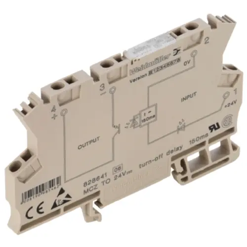 Nur Für Kurze Zeit Zeitrelais, 0,15 s, ausschaltverzögert, 1 Schließer, 24 VDC, 0,02 A/48 VDC, 8286410000