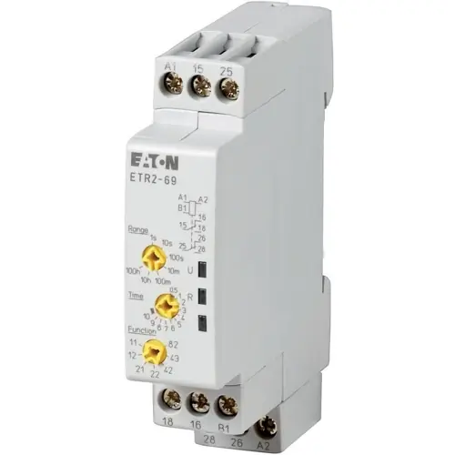 Zeitrelais, 0,05 s bis 100 h, 1 Wechsler, 24-240 VAC/24-48 VDC, 3 A/230 VAC, 262689 Wochenendangebot