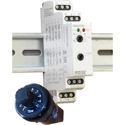 Multifunktionsrelais, 0,1 s bis 10 Tage, 10 Funktionen, 1 Wechsler, 12-240 AC/DC, 4000 VA, CRM-91HE/UNI Zertifiziert