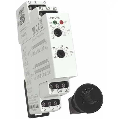 Multifunktionsrelais, 0,1 s bis 100 tage, 2 Funktionen, 1 Wechsler, 12-240 AC/DC, 4000 VA, CRM-2HE/UNI Mega-Angebot