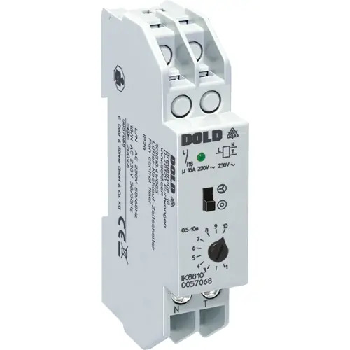 Kostenloser Rückversand Lüfter-Nachlauf-Zeitschalter, 0,5 bis 10 min, ausschaltverzögert, 1 Schließer, 230 VAC, 0057068