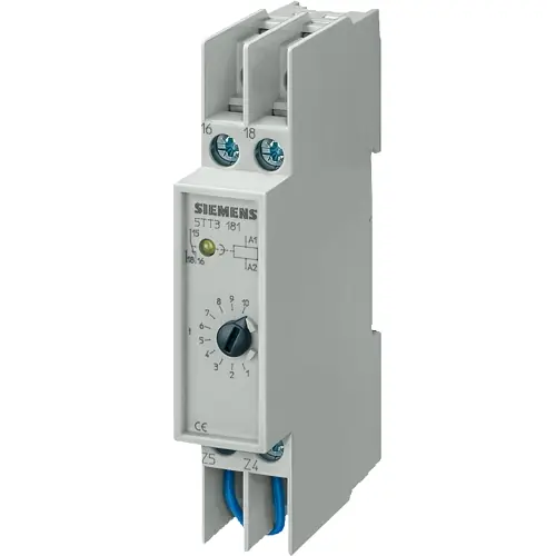 Verzögerungszeitschalter, 1 Wechsler, 230 VAC, 10 A, 5TT3181 Geprüft