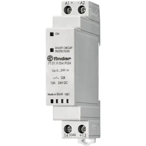 Kostenloser Rückversand Halbleiterrelais, 16-32 VDC, 24 VDC, 15 A, DIN-Schiene, 77.01.9.024.9024