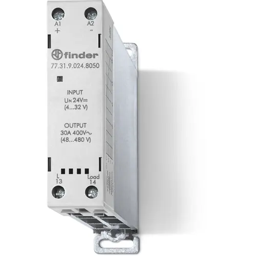 Preisknaller Halbleiterrelais, 48-480 VAC, nullspannungsschaltend, 400 VAC, 30 A, DIN-Schiene, 77.31.9.024.8070