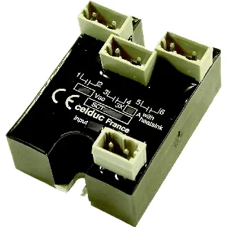 Halbleiterrelais, 4-30 VDC, AC ein/aus Zufällig, 12-440 VAC, 10 A, Schraubmontage, SCT32110 Gratis Versand