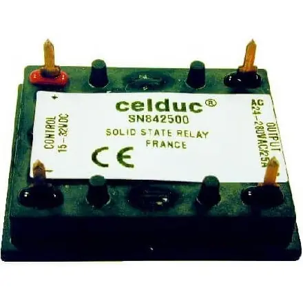 Halbleiterrelais, 3,5-15 VDC, nullspannungsschaltend, 24-280 VAC, 25 A, Leiterplattenmontage, SN842100 Top-Preis