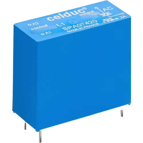 Halbleiterrelais, 12-30 VAC/VDC, nullspannungsschaltend, 12-275 VAC, 4 A, Leiterplattenmontage, SPA07420 Neu Im Sortiment