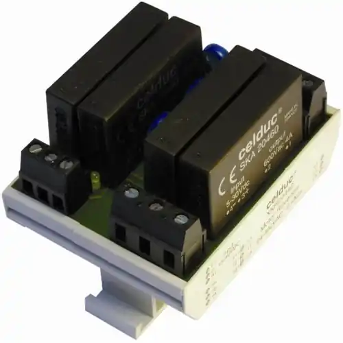 Halbleiterrelais, 15-40 VDC, nullspannungsschaltend, 24-460 VAC, 4 A, DIN-Schiene, XKR24440 Kostenloser Rückversand