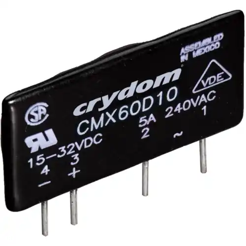 Geprüft Halbleiterrelais, 3-10 VDC, 60 VDC, 5 A, Leiterplattenmontage, CMX60D5