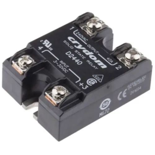 Sofort Bestellen Halbleiterrelais, 280 VAC, nullspannungsschaltend, 3-32 VDC, 40 A, Leiterplattenmontage, D2440