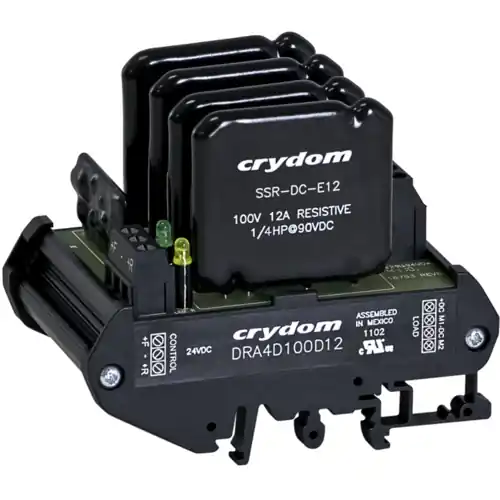 Jetzt Kaufen Halbleiterrelais, 100 VDC, 24 VDC, 12 A, DIN-Schiene, DRA4D100E12
