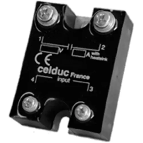 Markenware Halbleiterrelais, 4-30 VDC, nullspannungsschaltend, 12-280 VAC, 25 A, Schraubmontage, SC842110