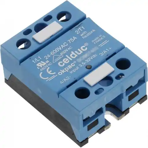 Halbleiterrelais, 6-32 VDC, nullspannungsschaltend, 50-480 VAC, 50 A, Schraubmontage, SON865040 Markenware