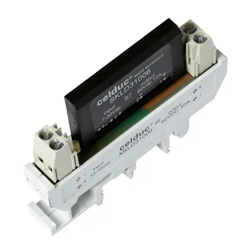 Halbleiterrelais, 10-30 VDC, DC ein/aus, 10-40 VDC, 10 A, DIN-Schiene, XKLD31006 Echt