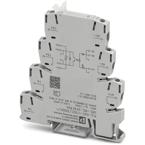 Halbleiterrelais, 88-132 VDC, sofortiges schalten, 12-300 VDC, 1 A, DIN-Schiene, 2980694 Preisknaller