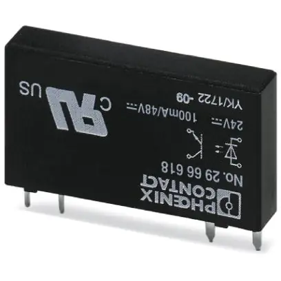 Halbleiterrelais, 24 VDC, nullspannungsschaltend, 3-48 VDC, 100 mA, Leiterplattenmontage, 2966618 Jetzt Kaufen