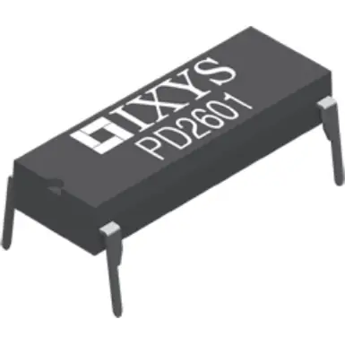 Neue Kollektion Halbleiterrelais, nullspannungsschaltend, 600 VDC, 1 A, THT, PD2601