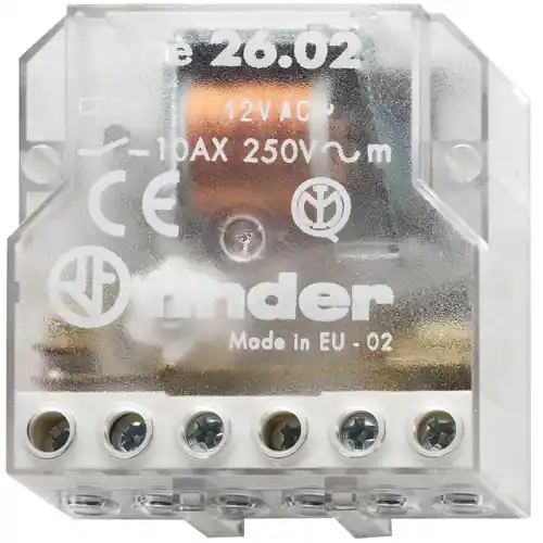 Stromstoß-Relais, 2 Schließer, 230 VAC, 10 A, 400 V, 400 W, 26.02.8.230.0000 Zertifiziert