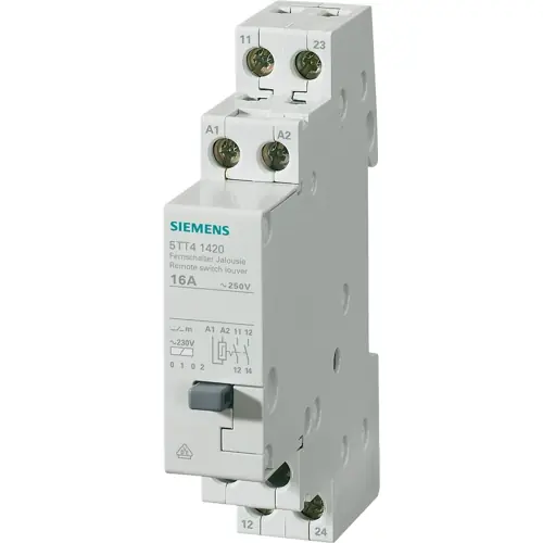 Echt Fernschalter, 2 Schließer, 230 VAC, 16 A, 230 V, 2000 W, 5TT4142-0
