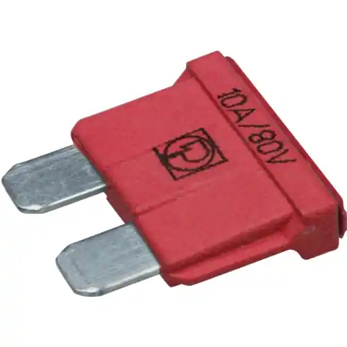 Mega-Angebot KFZ-Flachsicherung, 10 A, 80 V, rot, (L x B x H) 19 x 5 x 19 mm, 166.7000.5102