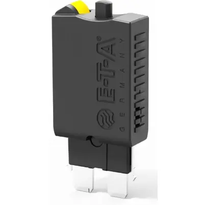 Highlight KFZ-Sicherungsautomat, 4 A, 48 V, schwarz, (L x B x H) 22 x 9.8 x 38 mm, 1170-22-4A