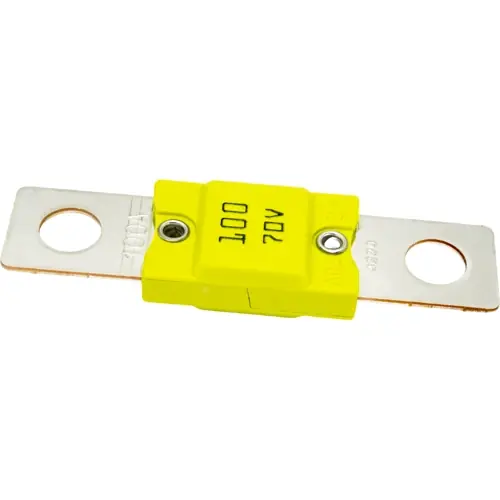 Meistverkauft KFZ-Flachsicherung, 100 A, 70 V, gelb, (L x B x H) 68 x 10.5 x 19 mm, MGHV100