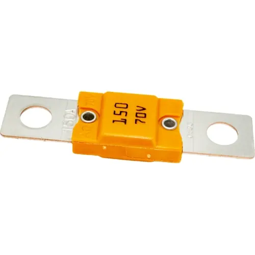 KFZ-Flachsicherung, 150 A, 70 V, orange, (L x B x H) 68 x 10.5 x 19 mm, MGHV150 Begrenztes Angebot