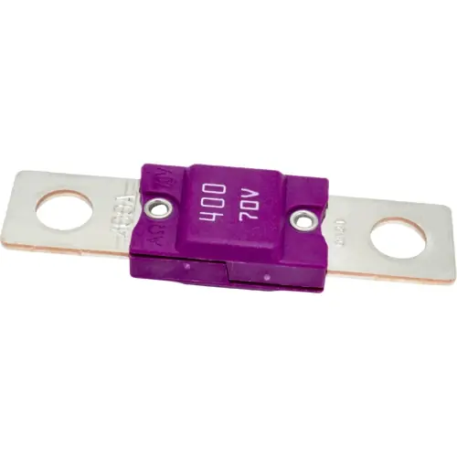 KFZ-Flachsicherung, 400 A, 70 V, violett, (L x B x H) 68 x 10.5 x 19 mm, MGHV400 Preisreduziert
