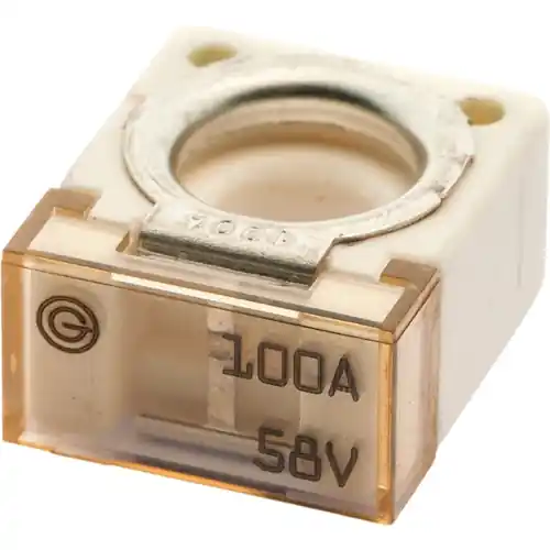 Zertifiziert KFZ-Flachsicherung, 100 A, 58 V, (L x B x H) 20 x 11.8 x 23.5 mm, CF100