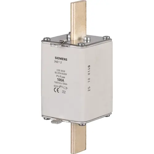 Sicherung NH1, 63 A, gPV, 1 kV (DC), 30 kA Ausschaltvermögen, 3NE1218-4 Schneller Versand