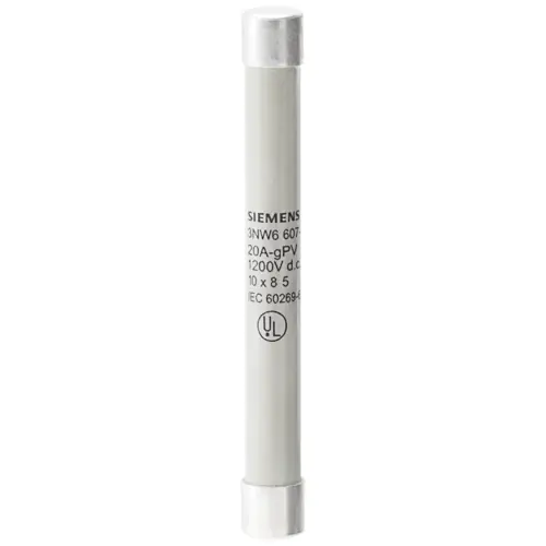 Zertifiziert Sicherung 10 x 85 mm, 10 A, gPV, 1.5 kV (DC), 10 kA Ausschaltvermögen, 3NW6603-4