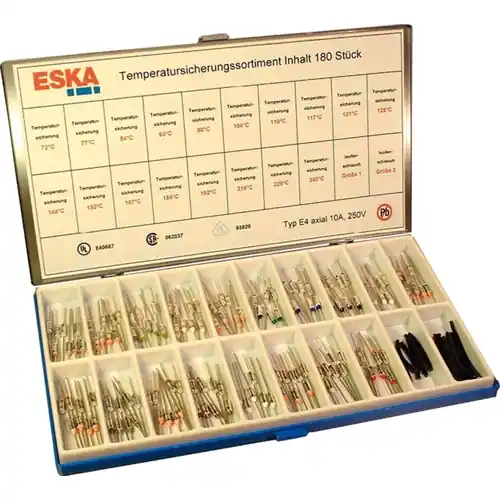 Sonderangebot Temperatursicherungssortiment, axial, 72-240 °C, 180-teilig, TCO.180.10A