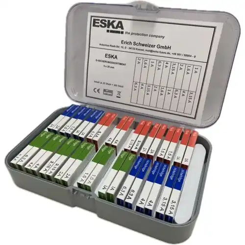 Preiswert Sortiment F/M/T 5x20 mm, 1 A bis 6,3 A, 360 Stk.