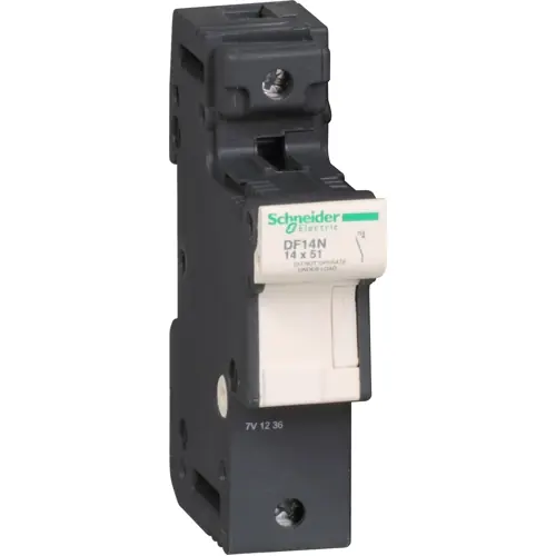 Kostenloser Rückversand Sicherungshalter, 14 x 51 mm, 50 A, 690 V, DIN-Schiene, DF14N