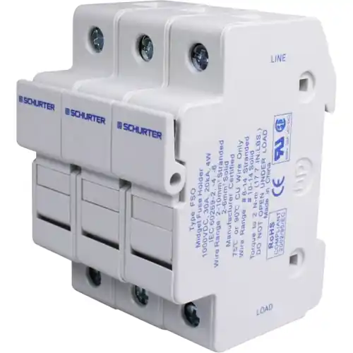 Neuheit Sicherungshalter, 10,3 x 38 mm, 30 A, 600 V, DIN-Schiene, 0091.0003