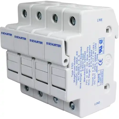 Sicherungshalter, 10,3 x 38 mm, 30 A, 600 V, DIN-Schiene, 0091.0004 Heißes Angebot