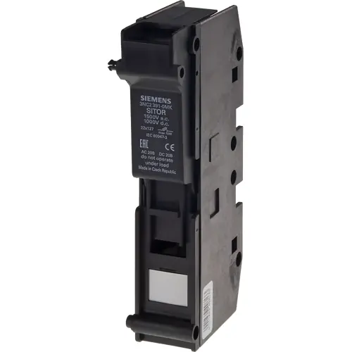 Kracherpreis Sicherungshalter, 2-polig, 22 x 127 mm, 63 A, 1500 V, DIN-Schiene, 3NC2392-0MK