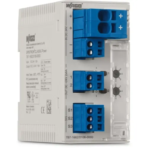 Schutzschalter, elektronisch, 2-polig, T-Charakteristik, 6 A, 24 V (DC), Push-in, DIN-Schiene, IP20, 787-1662/006-1000 Heißes Angebot