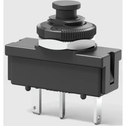 Markenprodukt Schutzschalter, thermisch, 1-polig, 4 A, 28 V (DC), 250 V (AC), Lötanschluss, Leiterplattenmontage, IP40, 1410-G111-L2F1-S01-4A
