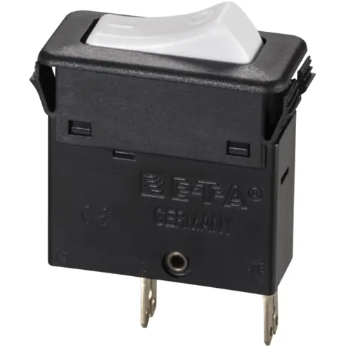 Schutzschalter, thermisch, 1-polig, 16 A, 50 V (DC), 240 V (AC), Flachstecker 6,3 x 0,8 mm, Snap-in, IP40, 3130-F110-P7T1-W01Q-16A Echt