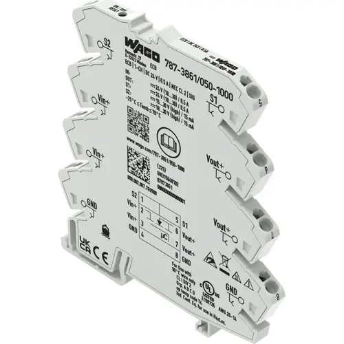 Letzte Chance Schutzschalter, elektronisch, 1-polig, 0.5 A, 24 V (DC), Push-in, DIN-Schiene, IP20, 787-3861/050-1000