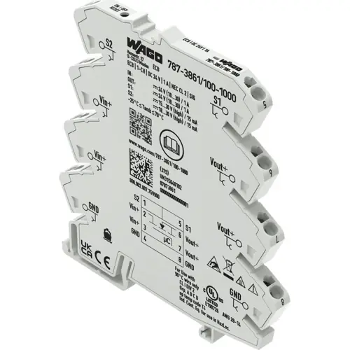 Schutzschalter, elektronisch, 1-polig, 1 A, 24 V (DC), Push-in, DIN-Schiene, IP20, 787-3861/100-1000 Aktuell