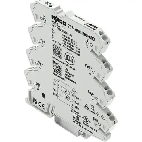 Ausverkauf Schutzschalter, elektronisch, 1-polig, 8 A, 24 V (DC), Push-in, DIN-Schiene, IP20, 787-3861/800-000