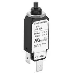 Letzte Chance Schutzschalter, 1-polig, T-Charakteristik, 1.1 A, 48 V (DC), 240 V (AC), Flachstecker 2,8 x 0,8 mm, Gewindebefestigung, IP40, 4400.0762