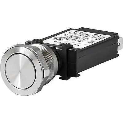 Zertifiziert Schutzschalter, 1-polig, T-Charakteristik, 10 A, 28 V (DC), 240 V (AC), Flachstecker 6,3 x 0,8 mm, Panelmontage, IK07, 4410.9001