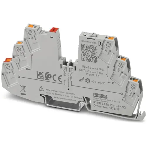 Highlight Geräteschutzschalter, elektronisch, 1-polig, 4 A, 48 V (DC), Push-in, DIN-Schiene, IP20, 1471917